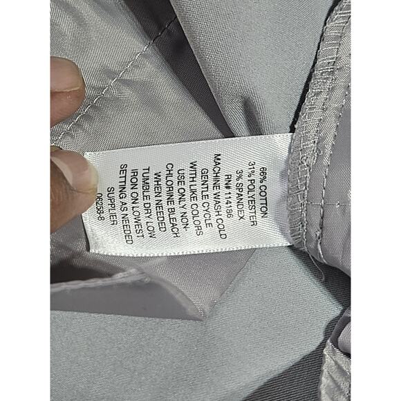 Liz Claiborne Pants Womens 16 Gray Ankle Length Slim Leg Mid Rise Dress Pants - Picture 5 of 13